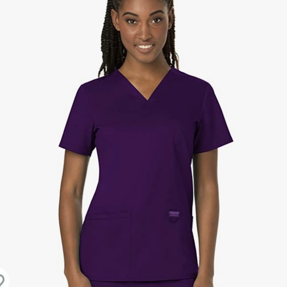 Cherokee Scrub Set Size Medium Eggplant Color
